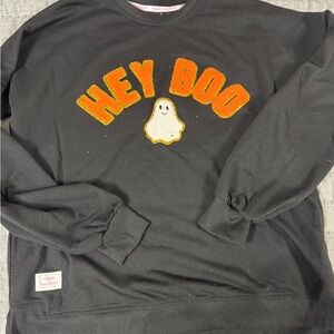 Simply Southern Black 'Hey Boo'  Sweatshirt